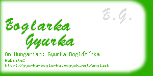 boglarka gyurka business card